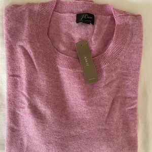J Crew Pink Cashmere Crewneck Sweater Size XL